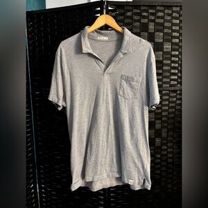 Marine Layer Heather Gray Polo Shirt